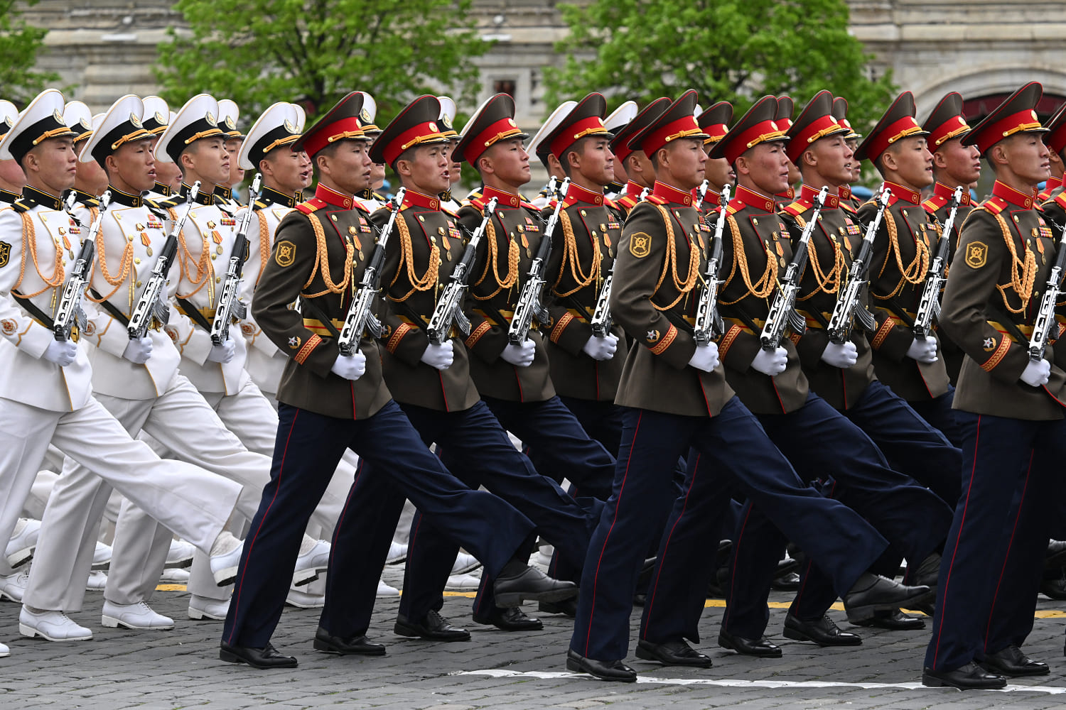North Korean troops join Putin’s scaled-back parade as Ukraine agrees temporary ceasefire