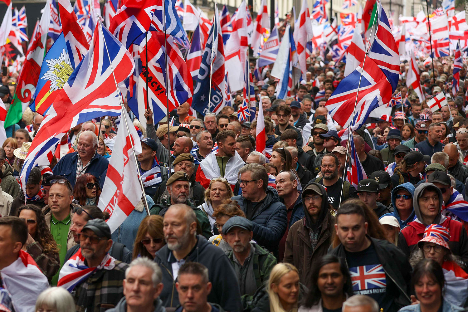 London police out in force to deal with rival rallies and a soccer final