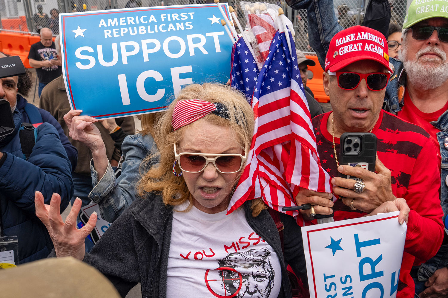 Dueling protests draw heavy police presence outside New Jersey ICE detention center amid allegations over conditions