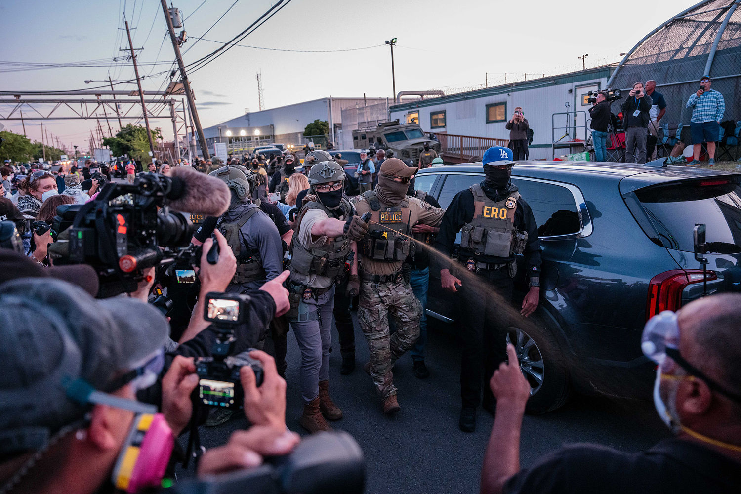 N.J. establishes protected zone around ICE facility after several protesters are arrested during clashes