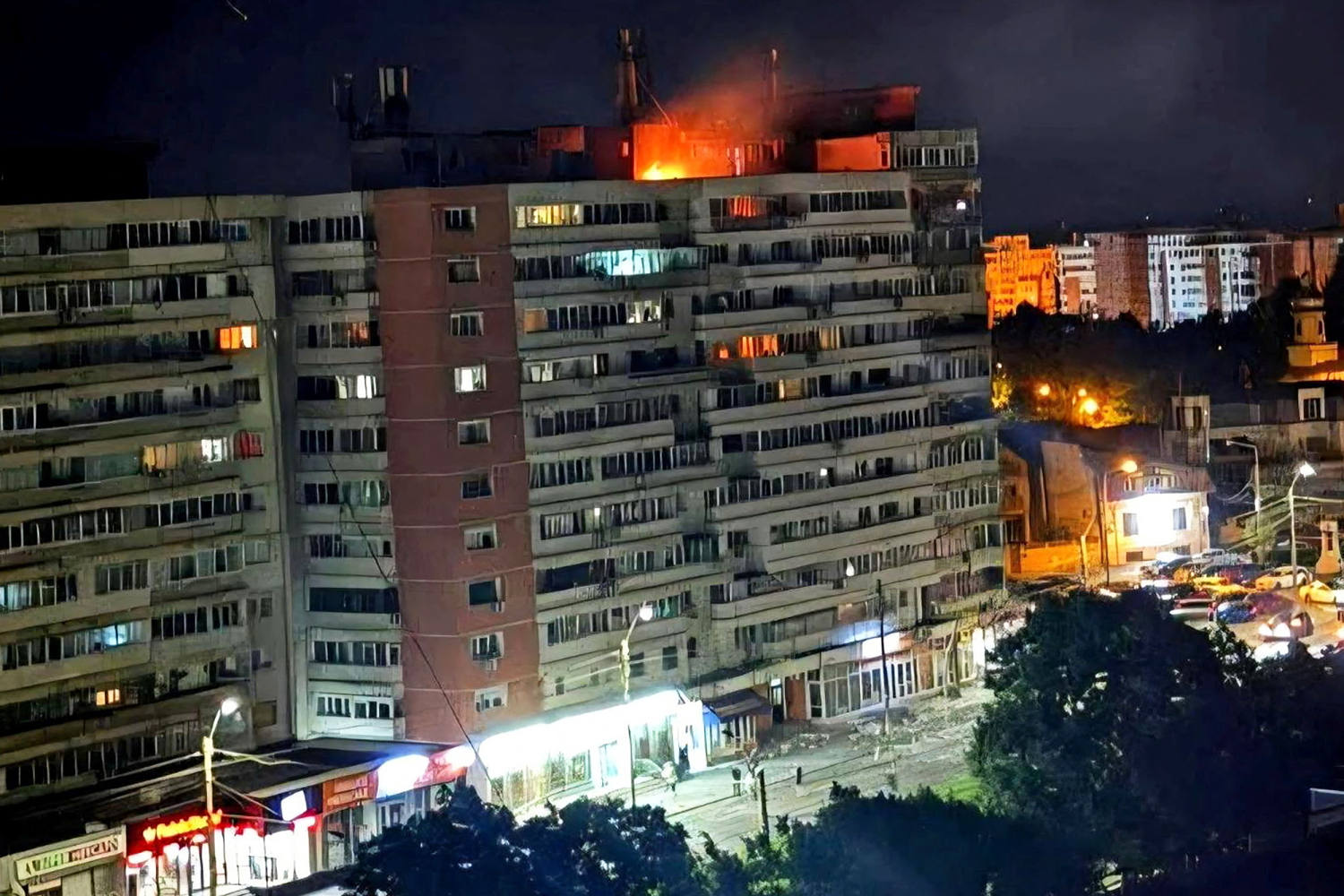 Russia denounced after drone hits Romanian apartment building