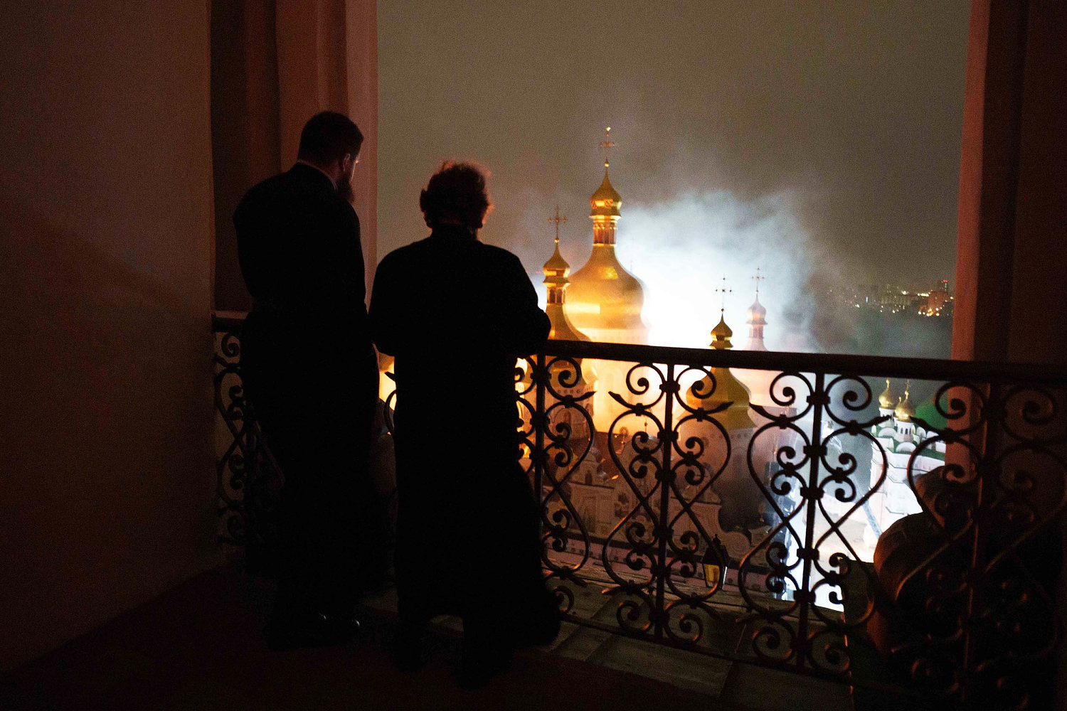 Deadly Russian attacks fuel blaze at centuries-old monastery in Kyiv
