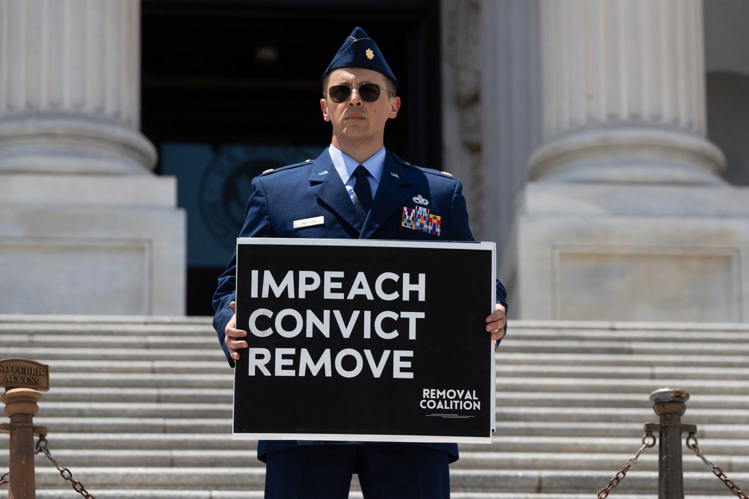 Air Force officer arrested at Capitol after calling for Trump’s impeachment