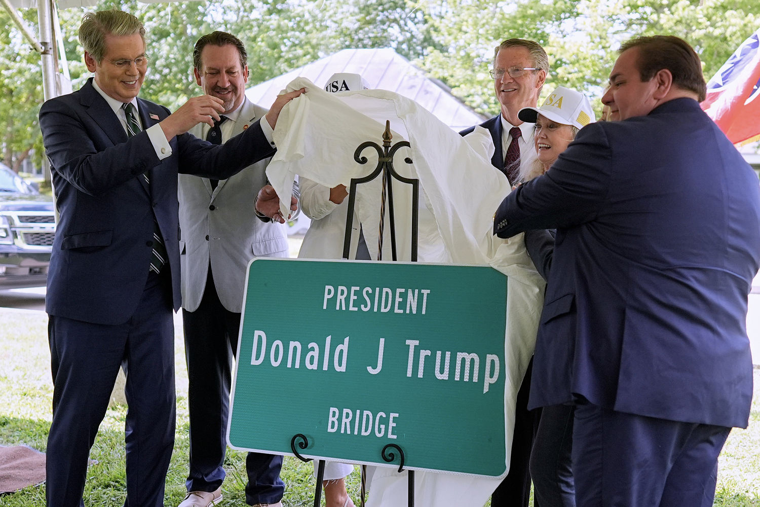 On the same day, a Florida airport and a Tennessee bridge are renamed after Trump
