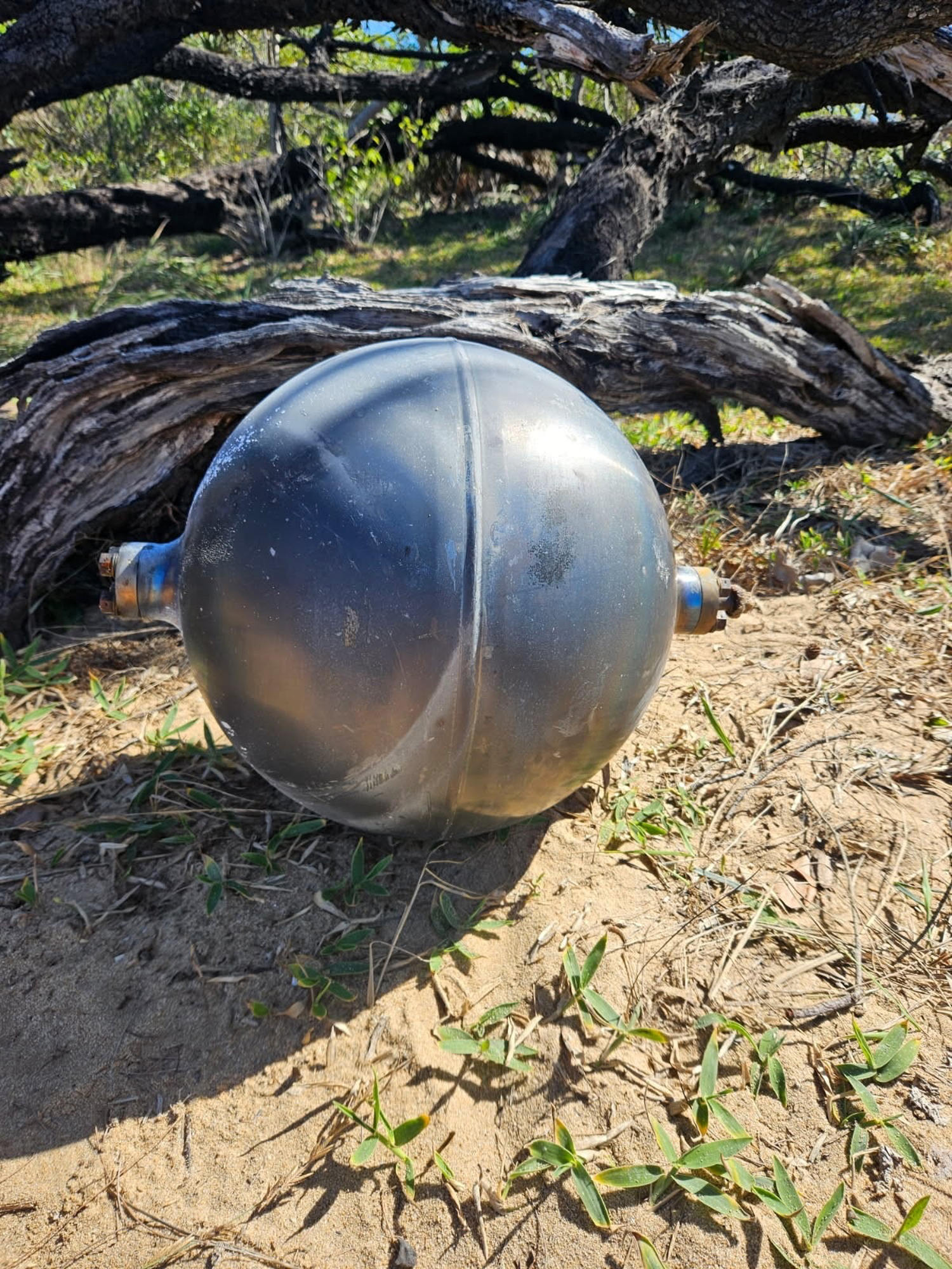 Metallic space balls found on Australian beach