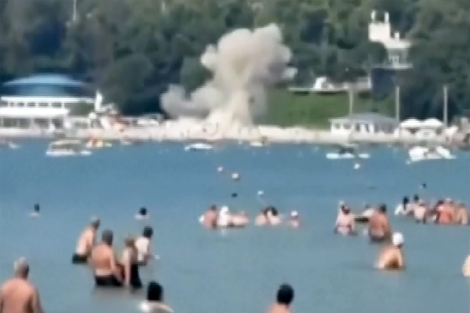 Russia and Ukraine trade blame over drone crash that killed 7 beachgoers