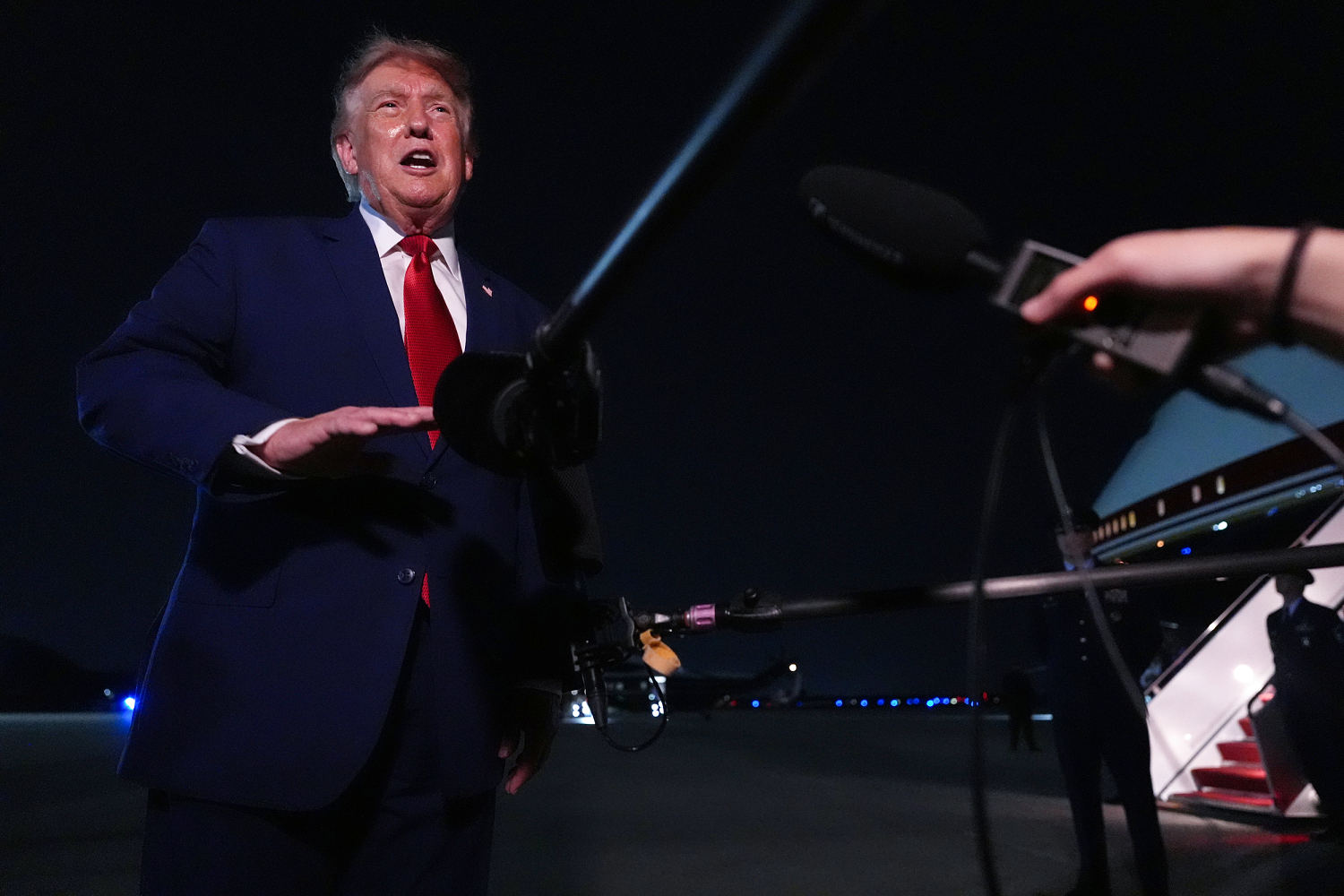 Trump says security threat spurred secret plane swap in Turkey
