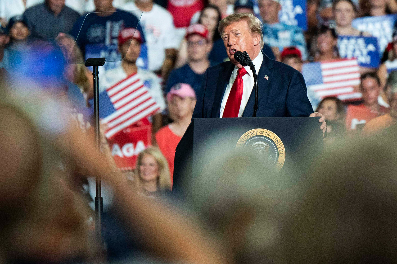 Trump tries new midterm message to supporters: ‘Pretend, please, that I’m on the ballot’