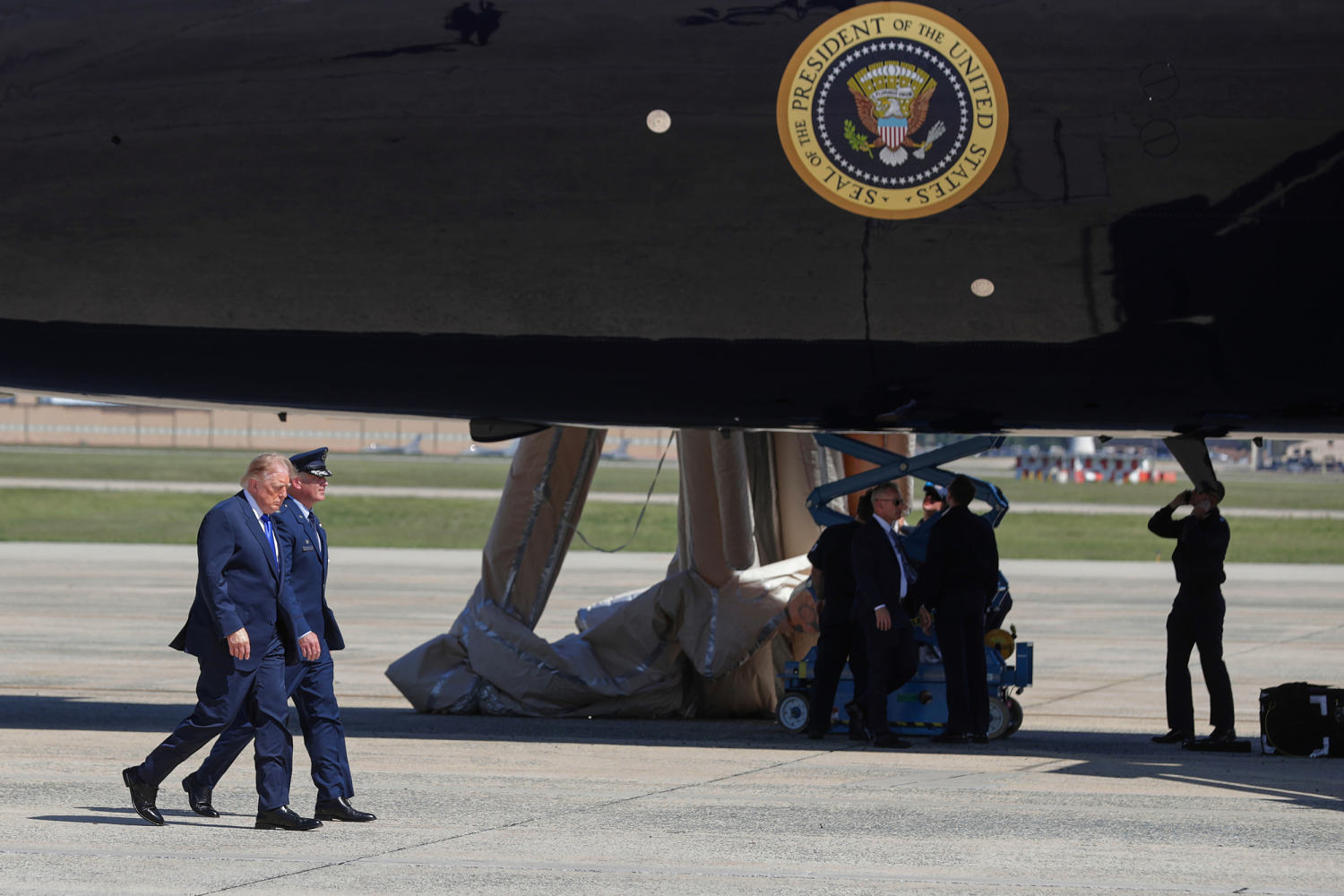Military personnel accidentally triggered Air Force One emergency slide ahead of Trump’s flight to Dallas