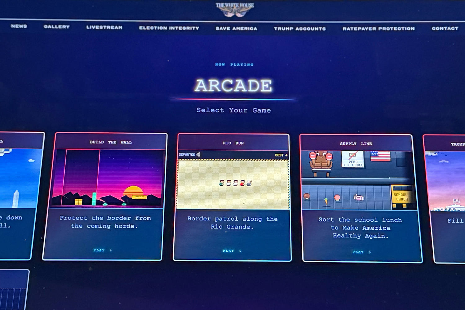 White House removes ‘Build the Wall’ game from website after Tetris posts warning