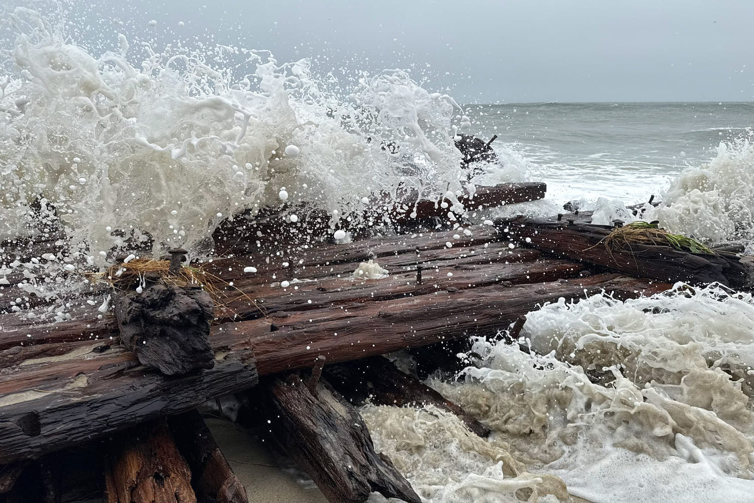 Nor’easter unearths fragments of 19th-century shipwreck on Nantucket