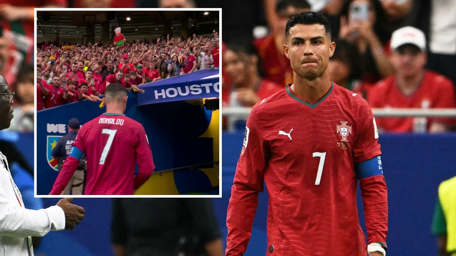 Cristiano Ronaldo se marchó muy enfadado y abandonó a sus compañeros tras el empate ante RD Congo