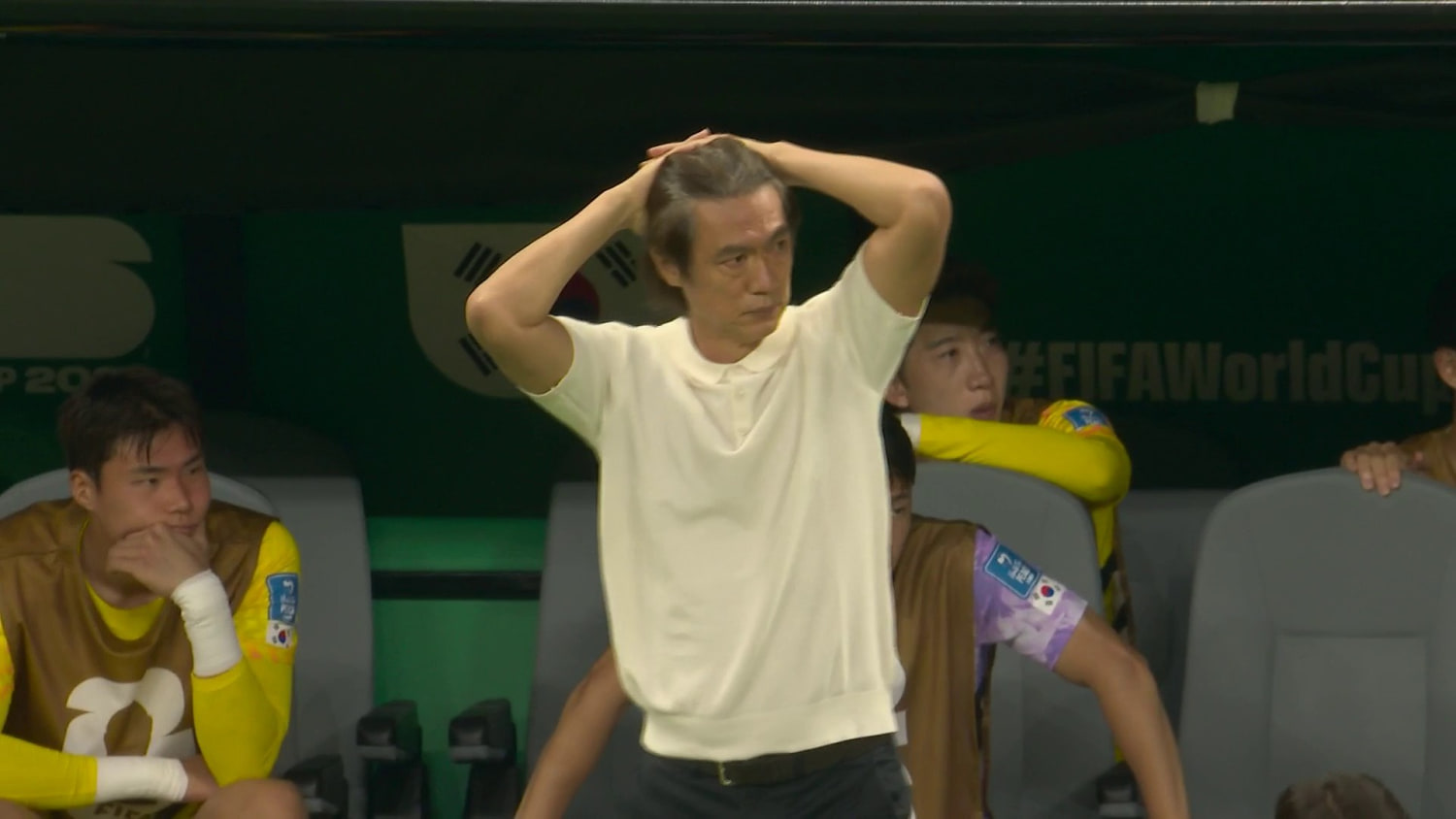 Así reaccionó Hong Myung-bo al gol de México ante Corea del Sur