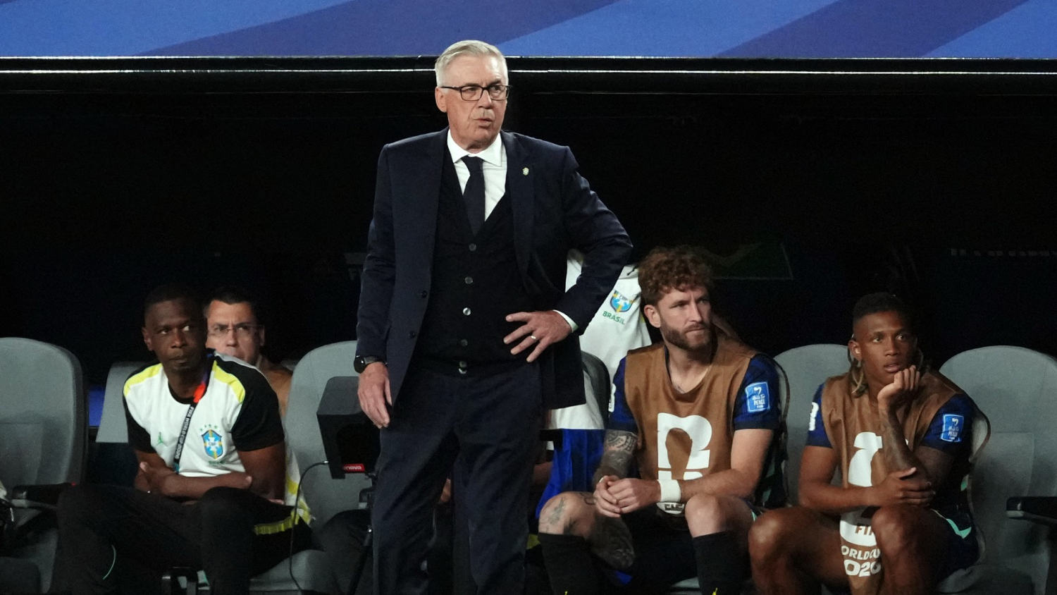 La calma de Ancelotti nunca se pierde durante los partidos de Brasil