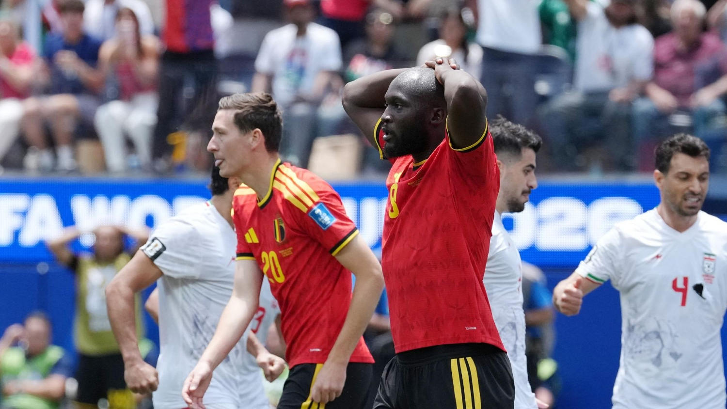 La reacción de Romelu Lukaku al decepcionante empate entre Bélgica e Irán