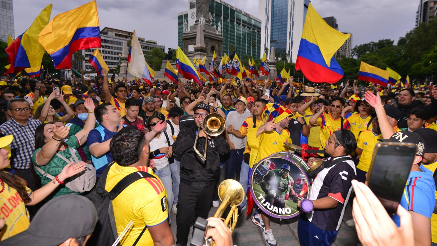 La fiesta que vivieron los fanáticos de Portugal, Inglaterra y Colombia en su arranque mundialista