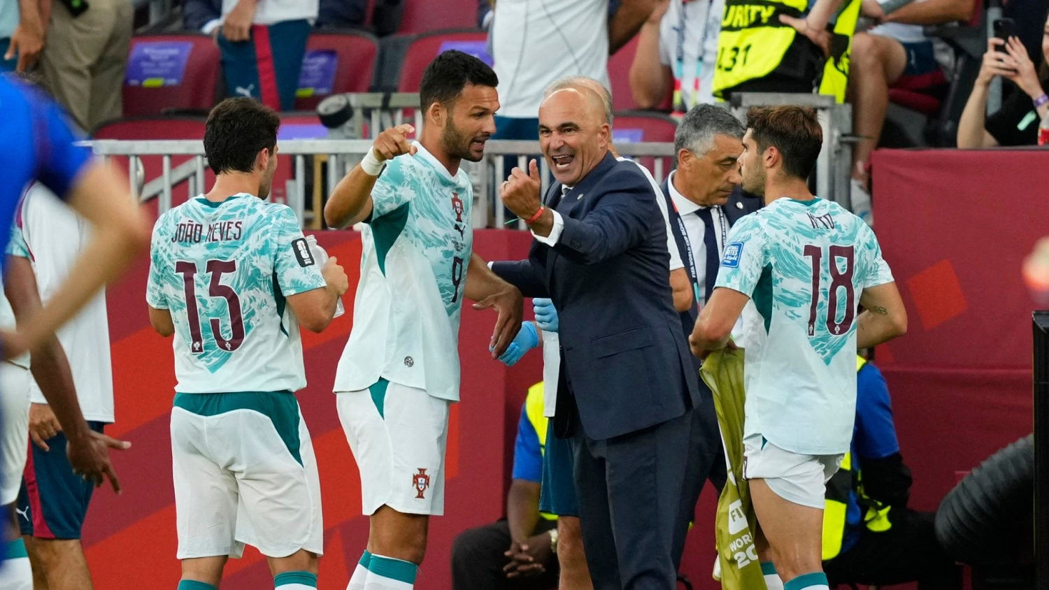 ¡Así festejó Roberto Martínez el penal de Cristiano Ronaldo para el empate de Portugal!