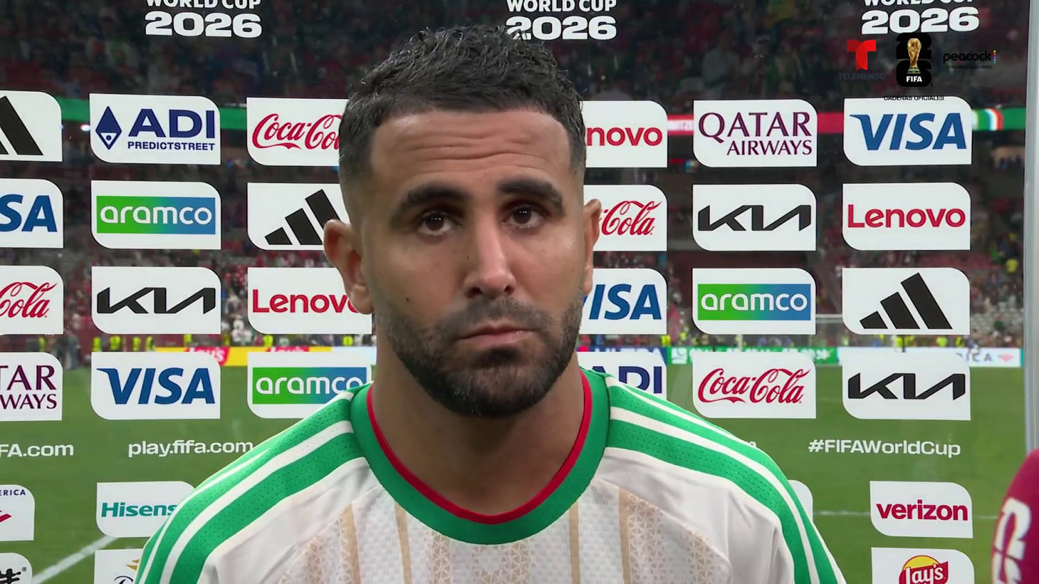 Riyad Mahrez se despide de Argelia tras su eliminación en el Mundial