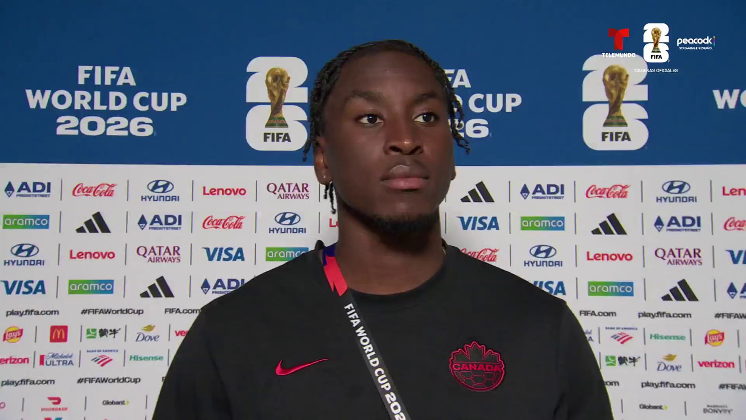Moïse Bombito transmite la confianza que tiene Canadá en vencer a Marruecos