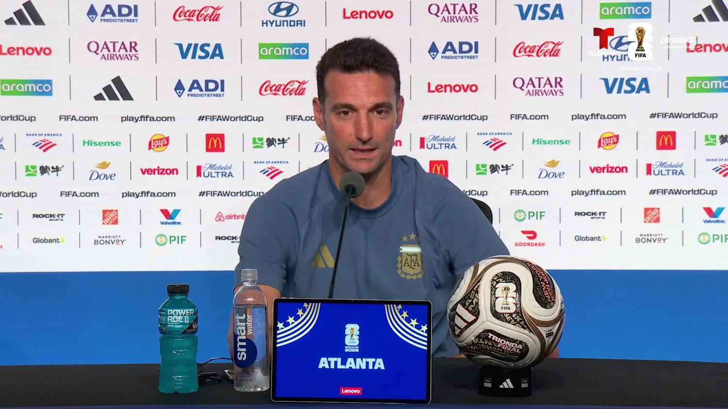 Scaloni: “Ojalá los españoles estén contentos de que Argentina esté en la Final por Messi”