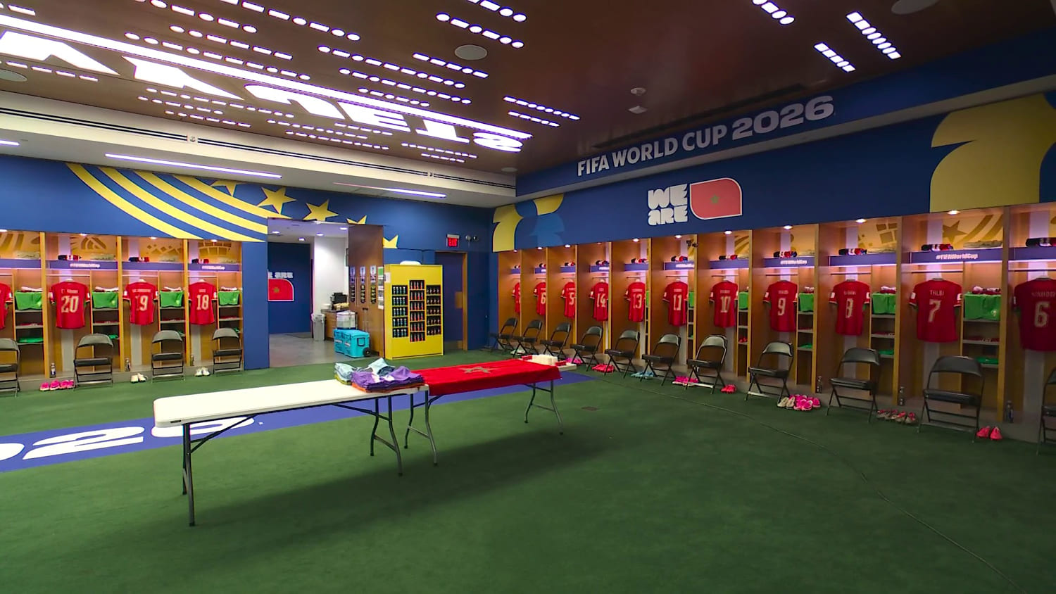 Una locura por dentro: Así es el espectacular vestidor de Marruecos en el Mundial 2026