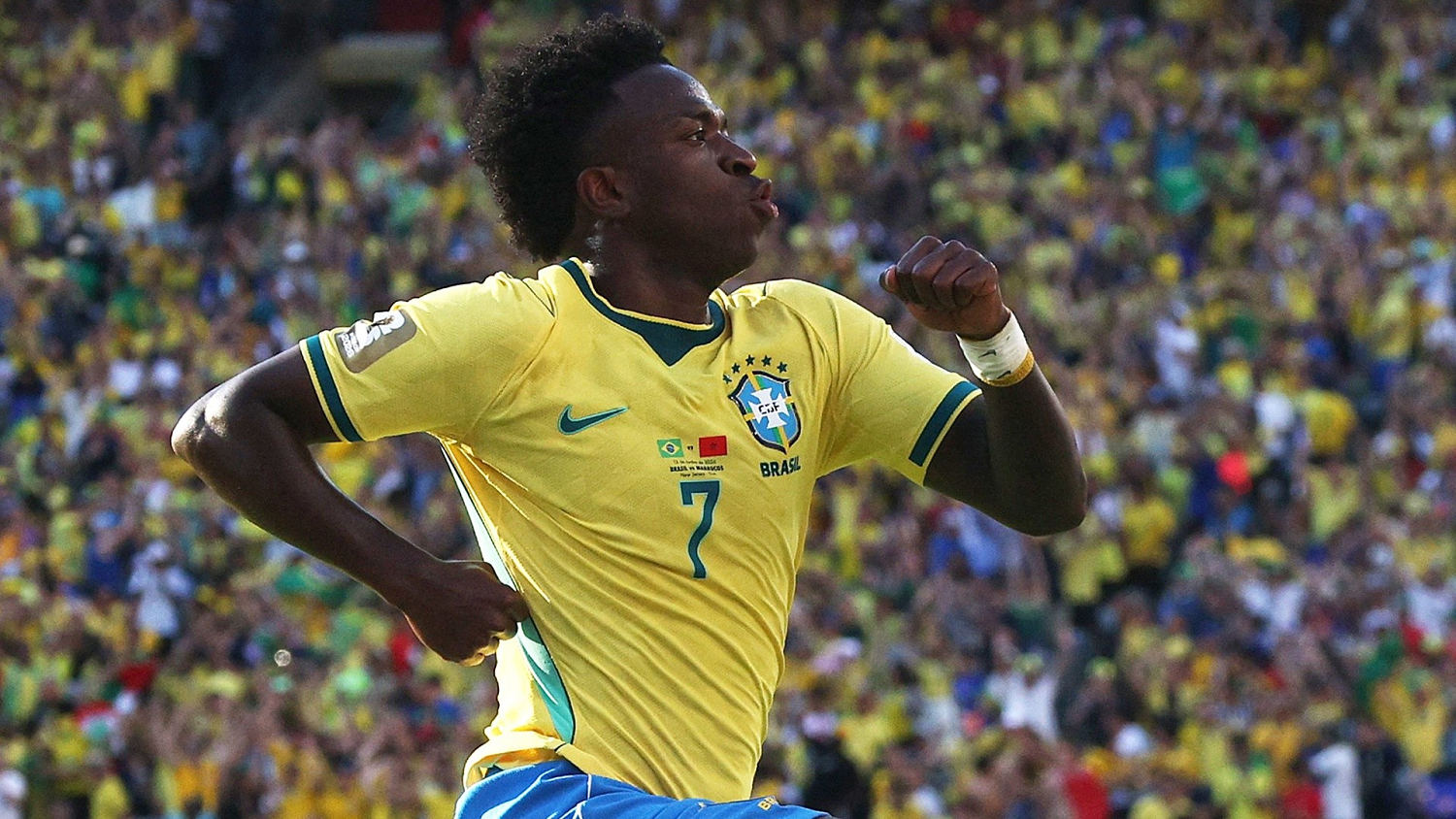 Soberbio gol de Vinicius y Brasil lo empata frente a Marruecos