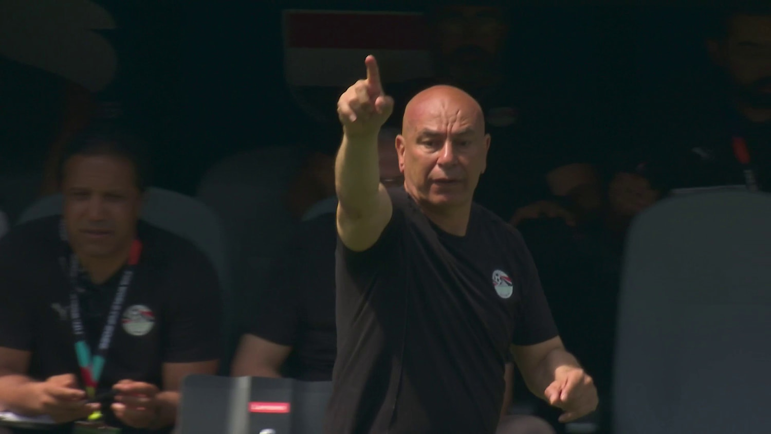 Esta fue la reacción de Hossam Hassan, entrenado de Egipto, al golazo de Ashour