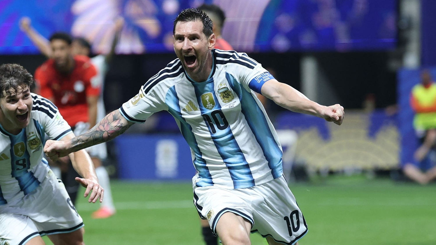 Messi se agranda y marca el 2-2 para Argentina ante Egipto