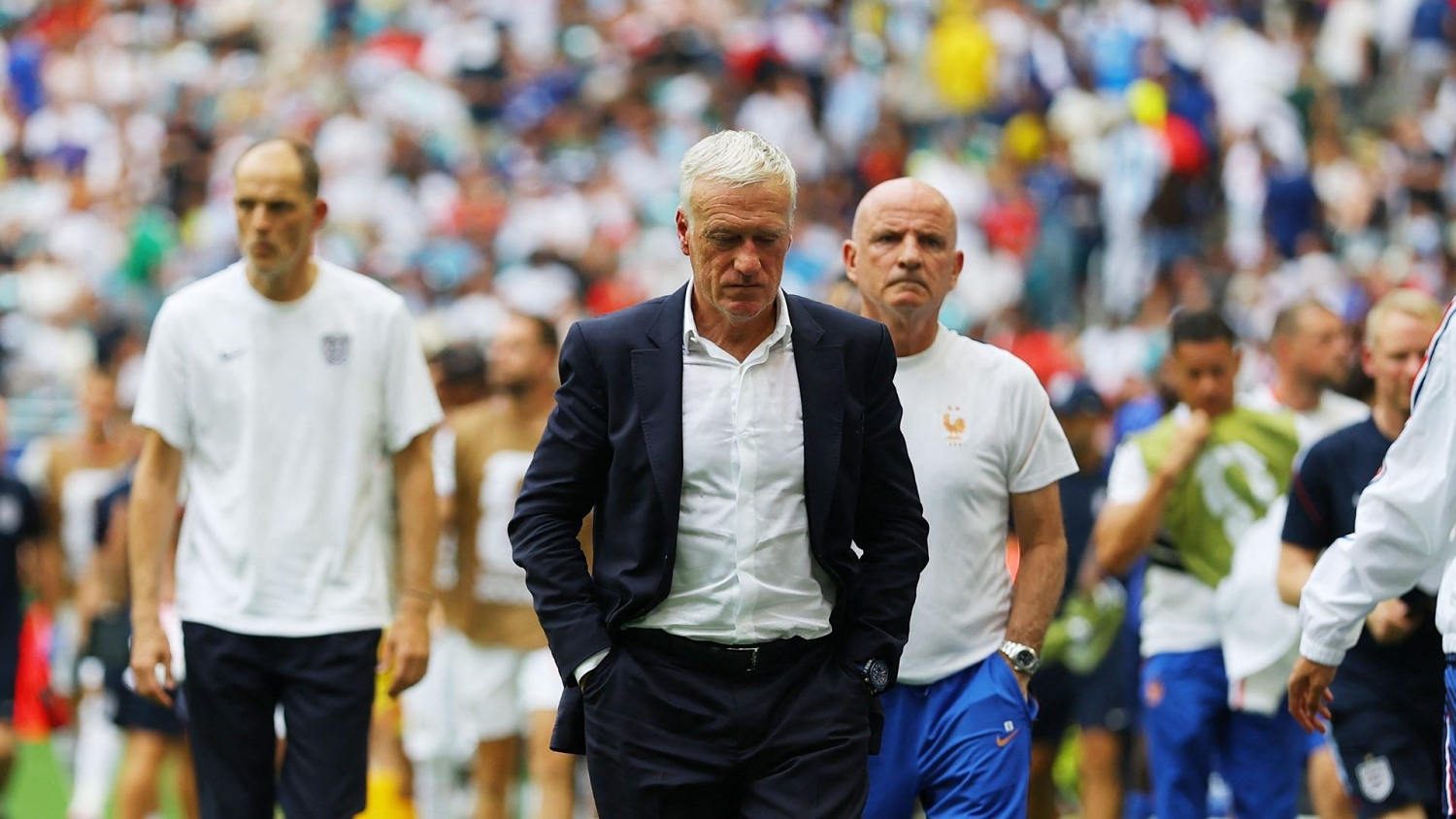 Desesperación de Deschamps ante goleada en su último partido con ‘les Bleus’