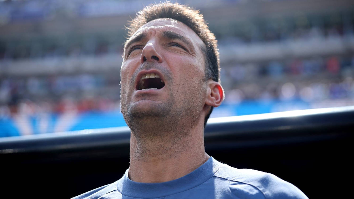 Conmovido: así entonó Scaloni el Himno de Argentina en la Final del Mundial ante España