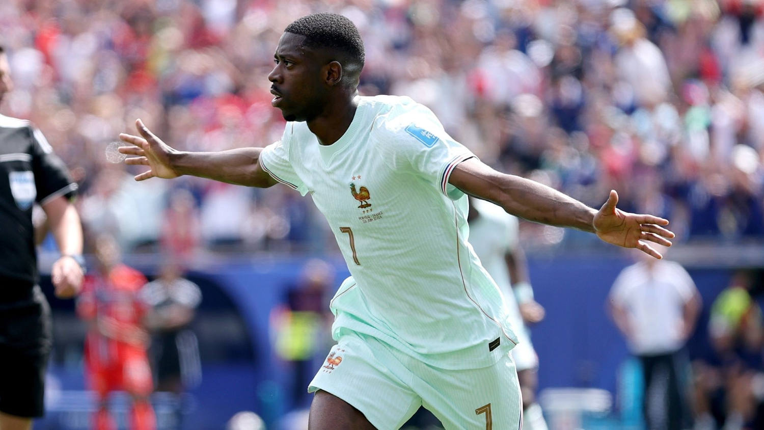 ¡BOMBAZO! Ousmane Dembélé marca el 0-1 para Francia con un disparo imparable