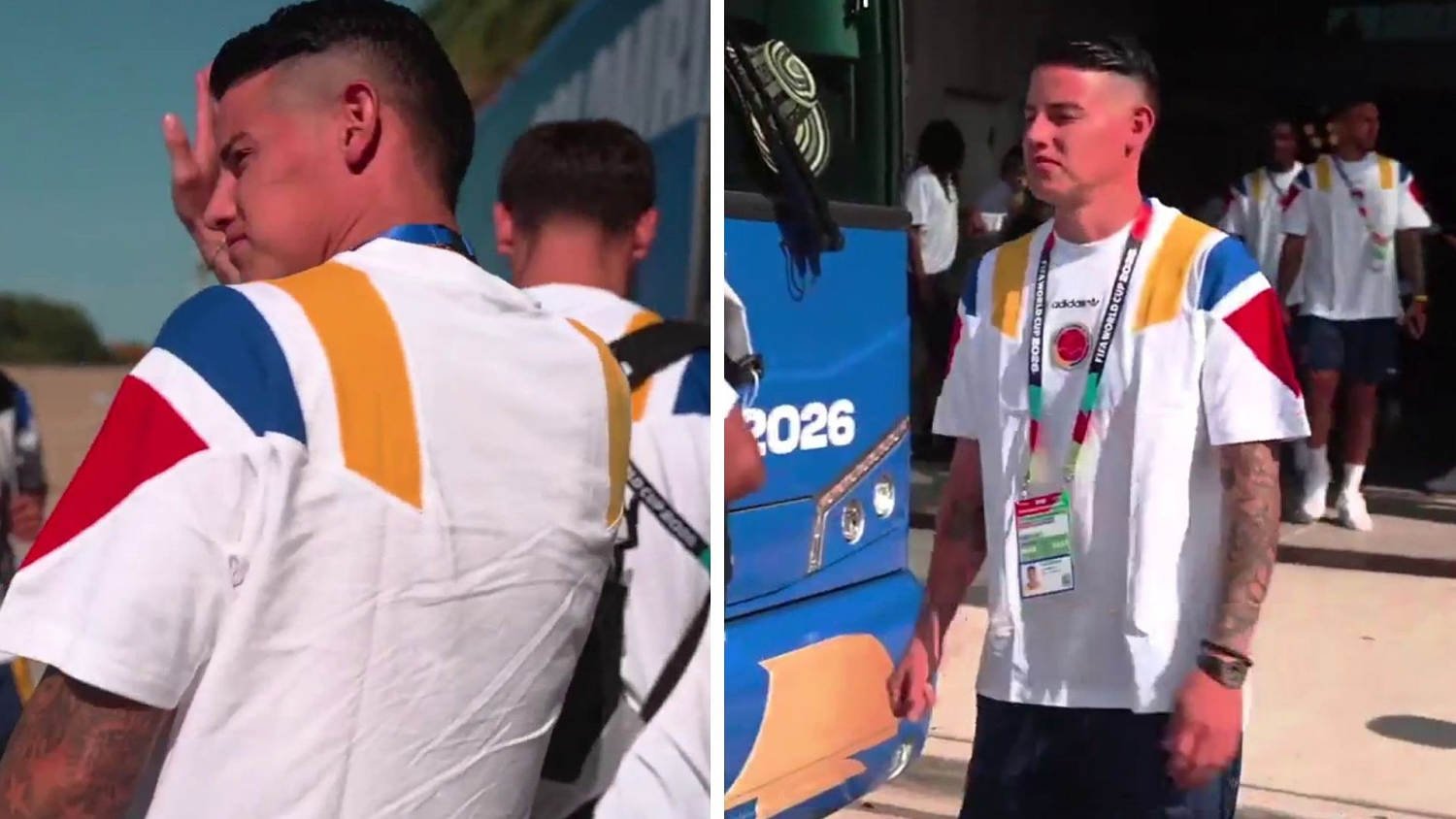 La locura por James Rodríguez y Colombia en Miami: Así salió rumbo al estadio la selección