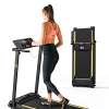 UREVO Foldable Treadmills for Home,Under Desk Electric Treadmill Workout Running Machine,2.5HP Portable Compact Treadmill with 12 Pre Set Programs and 16.5 Inch Wide Tread Belt (Black)