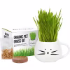 Organic Cat Grass Growing kit with Organic Seed Mix, Organic Soil and Cat Planter. Natural Hairball Control and Remedy. Manufactured in The USA.
