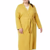 Amazon Essentials Women's Lightweight Waffle Full-Length Robe (Available in Plus Size), Mustard Yellow, Medium