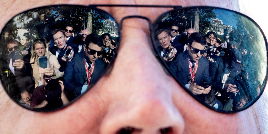 A photo of Biden in sunglasses