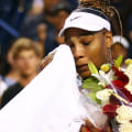 Serena Williams tears up on the court as farewell tour begins
