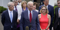 Biden meets with senators on infrastructure plan: 'I'll stick with what they've proposed'