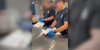 CBP officers unbox fake Covid vaccine cards