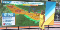 Severe weather from Montana to the Mid-Atlantic could impact 61M