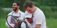 Roger Federer keeps the pinky promise he made to a young player