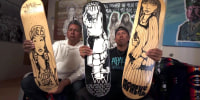 Father and son share Native American culture through skateboards