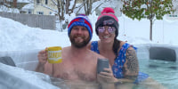 Fans beat Buffalo winter in a Jacuzzi with a Sunday Mug