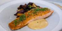 Seared salmon, Creole roasted root vegetables: Get the recipe!