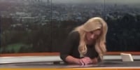 KCAL meteorologist Alissa Carlton faints and collapses live on air