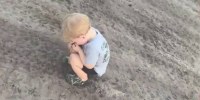 See kid’s creative solution when he has nowhere to hide