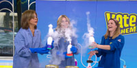 Kate the Chemist makes smoke rings and lightning in Studio 1A