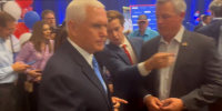 Pence dodges Trump indictment question at campaign event