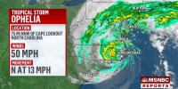 Tropical Storm Ophelia brings heavy rain and winds to North Carolina