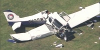 Small plane crashes into Los Angeles soccer field, injuring two